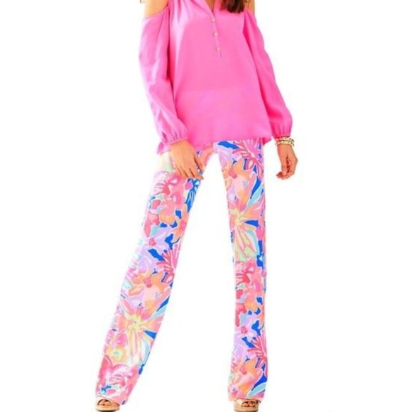 Lilly Pulitzer Pants - 🪴Lilly Pulitzer Georgia May Palazzo Pant in Playa Hermosa Size Small